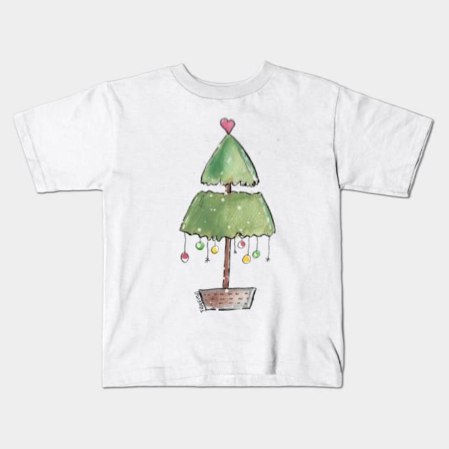 My Christmas tree Kids T-Shirt by Fradema